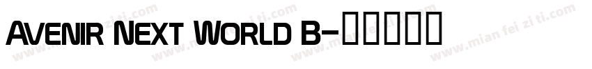 Avenir Next World B字体转换